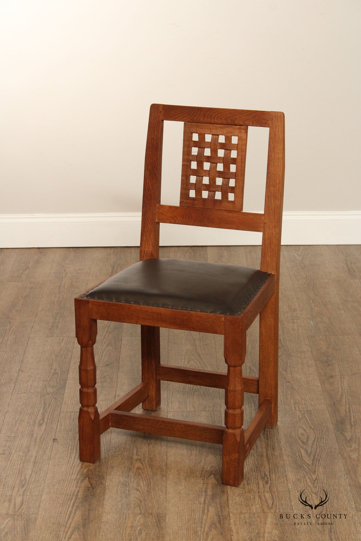Derek Slater 'Fishman' Arts & Crafts Style Set of Six Dining Chairs