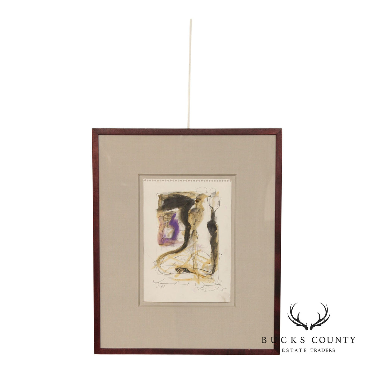 Bryan Hunt Abstract Graphite on Paper, 'Four Movements IV'