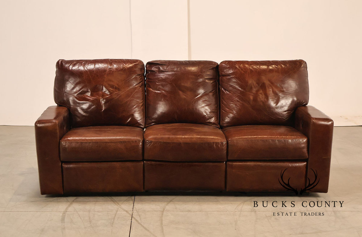 Soft Line 'Energia' Leather Power Reclining Sofa
