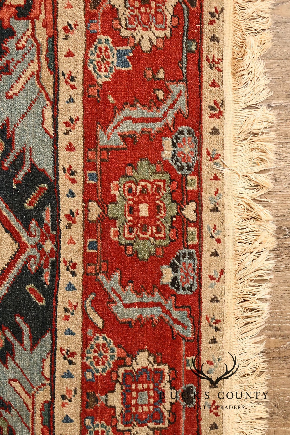 Antique Persian Heriz Hand-Knotted Area Rug – 9'1" x 12'10"