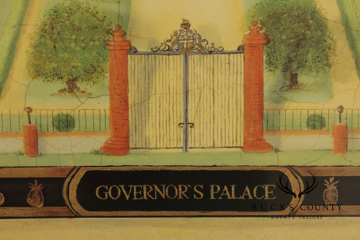 Alexandria Churchill Pair of Custom Framed Prints, 'Governor's Palace' and 'Gunston Hall'