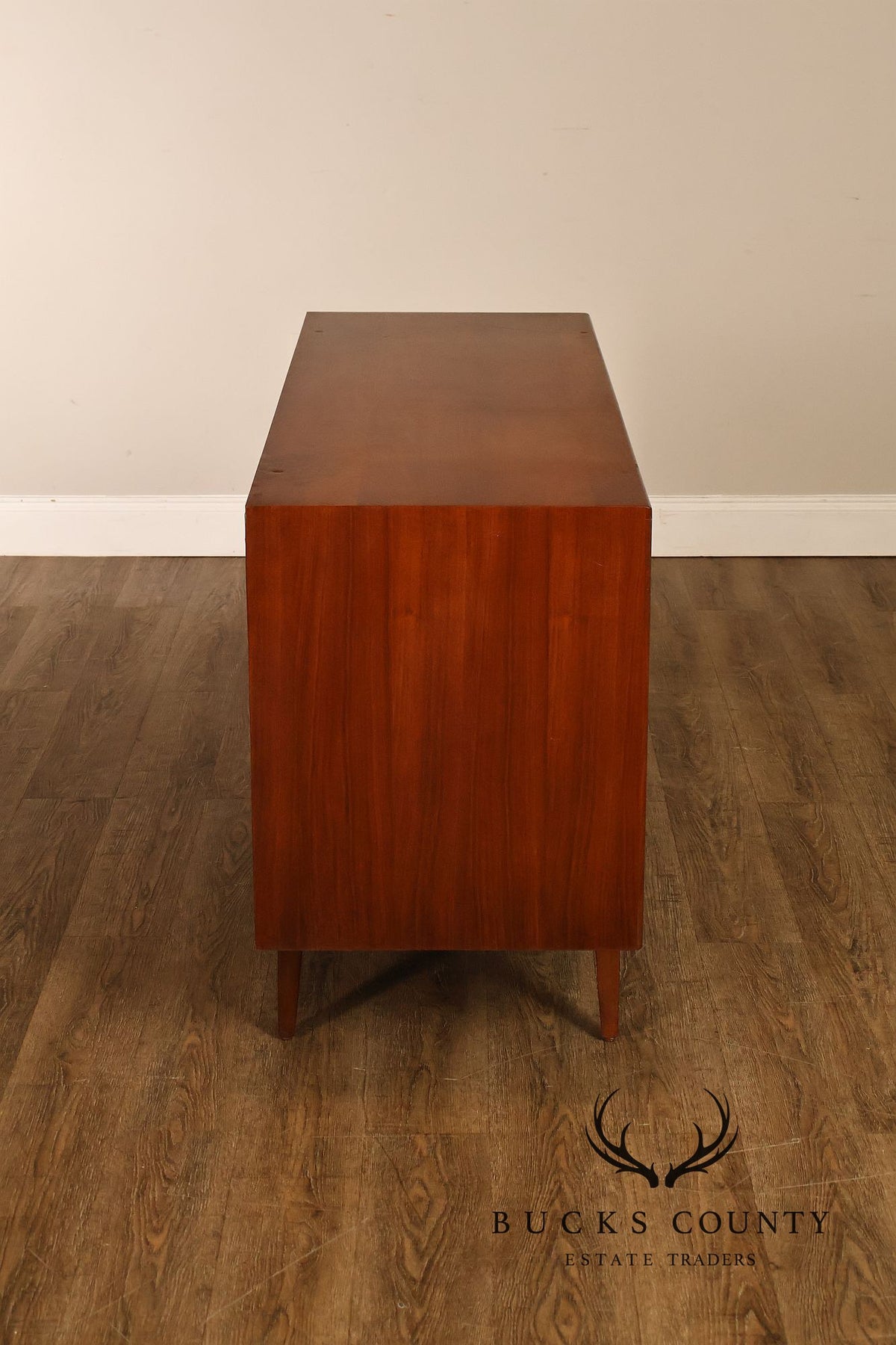 Mid Century Modern Walnut Double Dresser