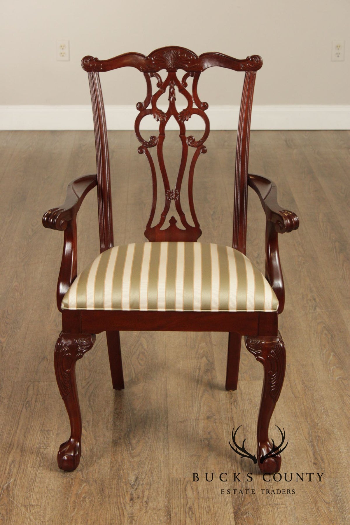 Ethan Allen 18th Century Mahogany Collection Set Of 8 Chippendale Style Dining Chairs