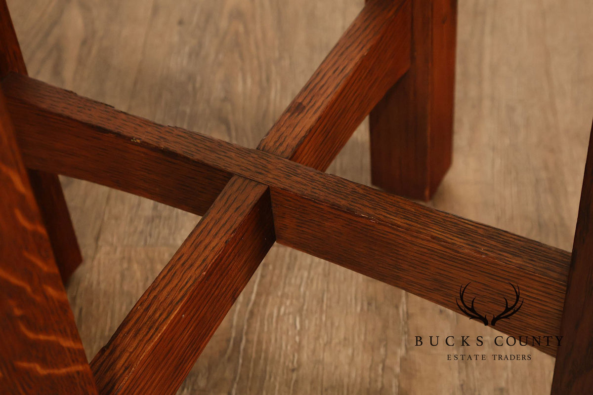 Stickley Mission Collection Oak Octagonal Tabouret Table