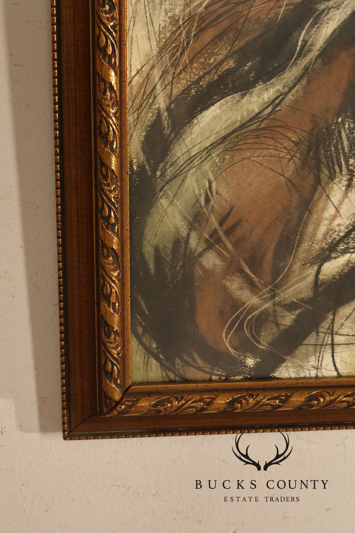 Sheldon C. Schoneberg Mixed Media Drawing, Nude Study