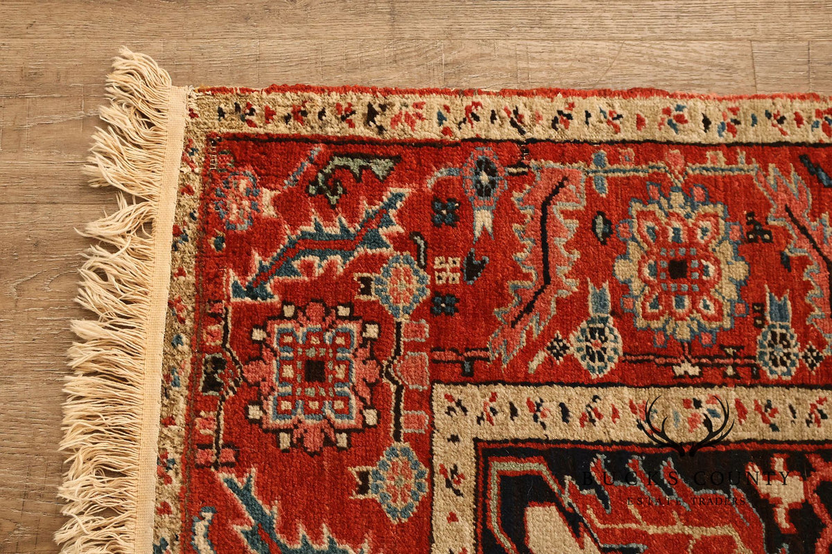 Antique Persian Heriz Hand-Knotted Area Rug – 9'1" x 12'10"