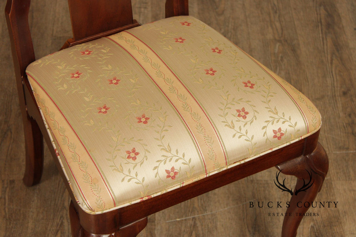 Drexel Heritage Set Of Eight Queen Anne Style Dining Chairs