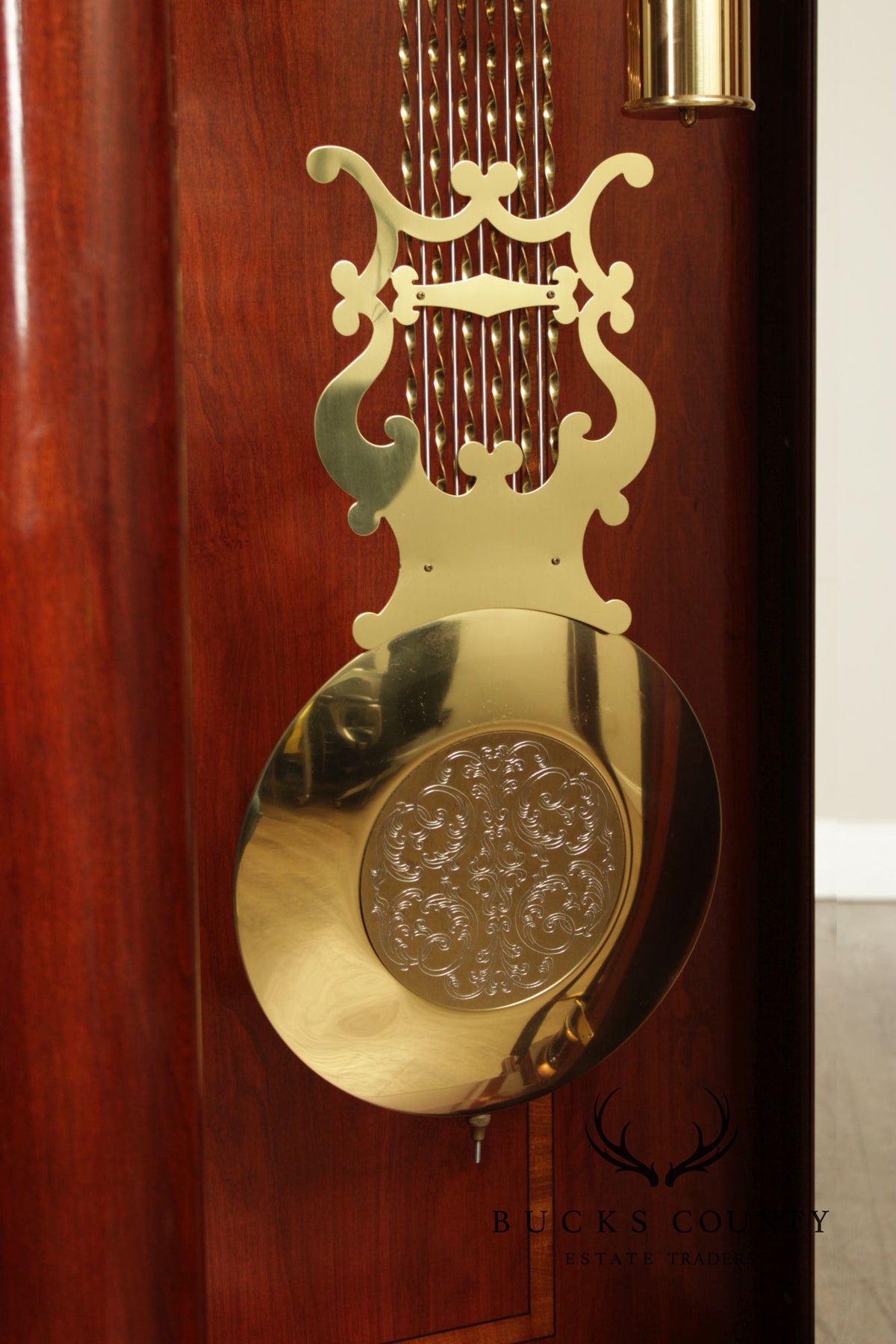 Sligh Mahogany Millennium Limited Edition Grandfather Clock With Corinthian Columns