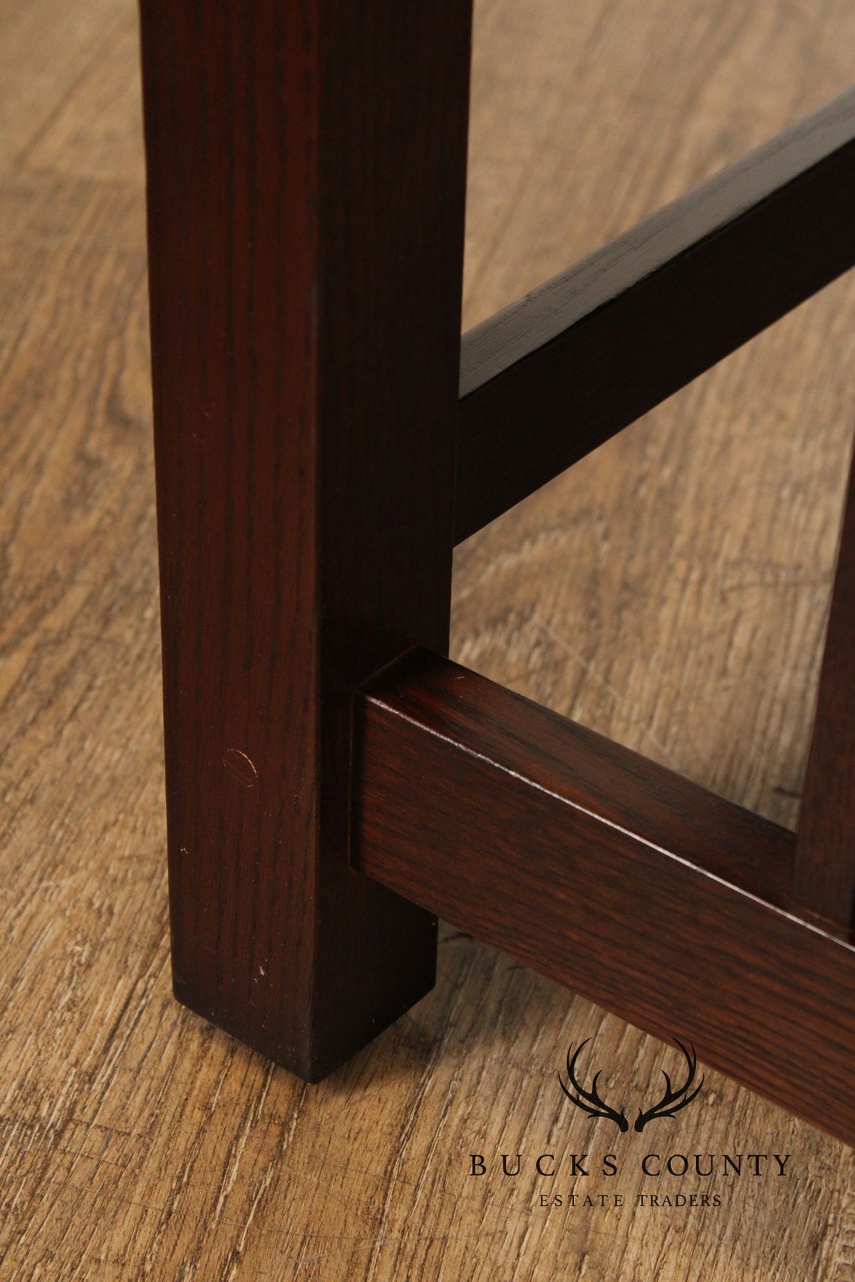 Stickley Mission Collection Oak and Leather Footstool