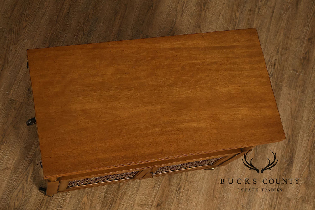 Henredon Vintage Walnut Drop Leaf Server Bar Cart