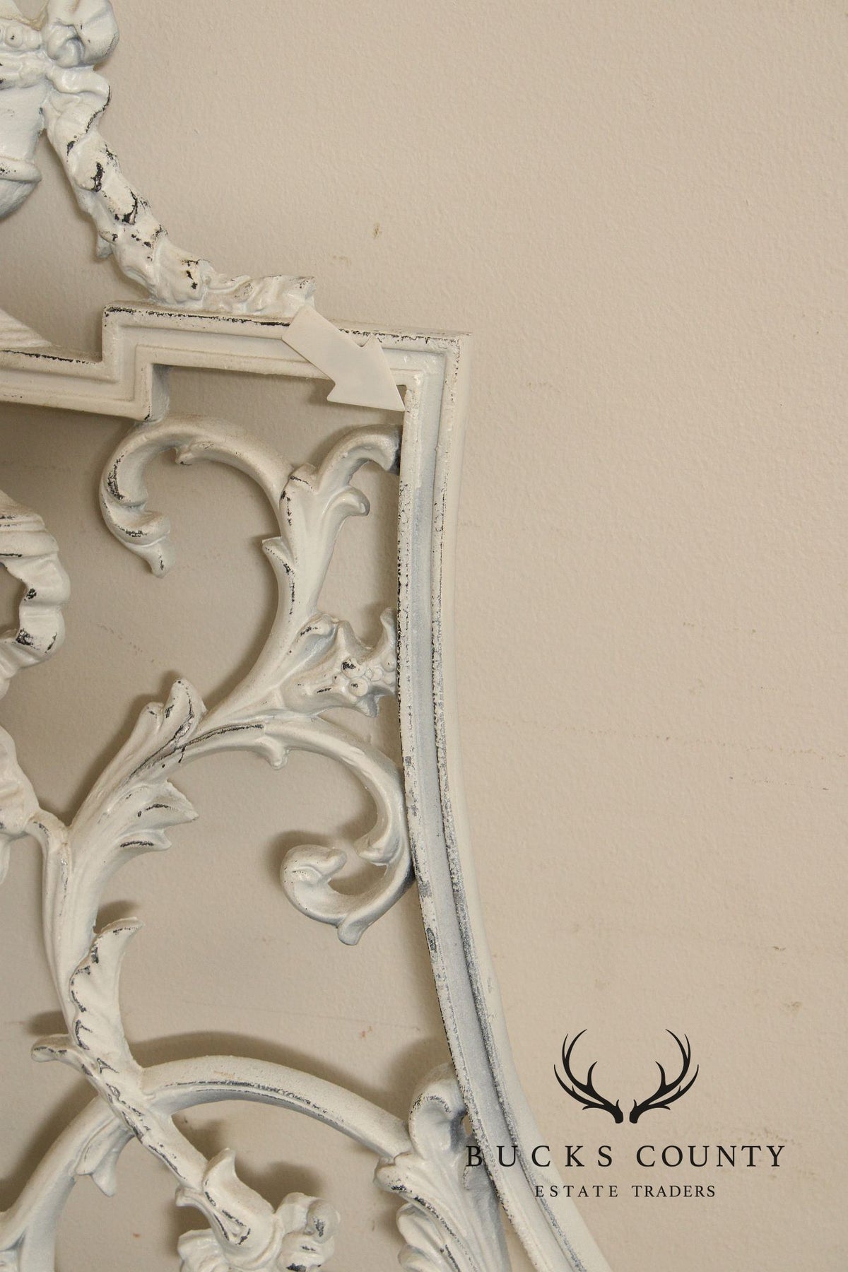 Rococo Style Ornate Metal King Headboard