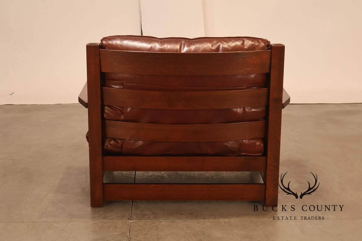 Stickley Mission Collection 25th Anniversary Limited Edition Dalai Lama Eastwood Chair & Ottoman No. 45/100