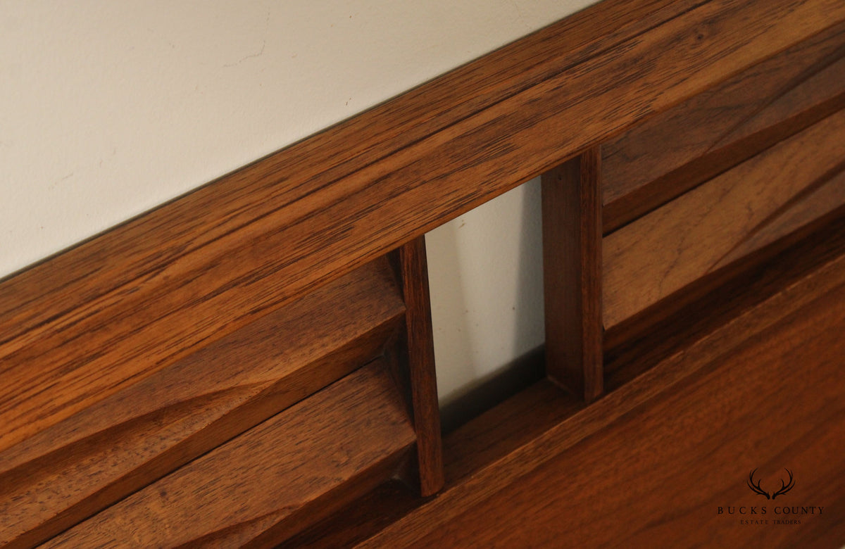 Mid Century Modern Walnut Queen Headboard