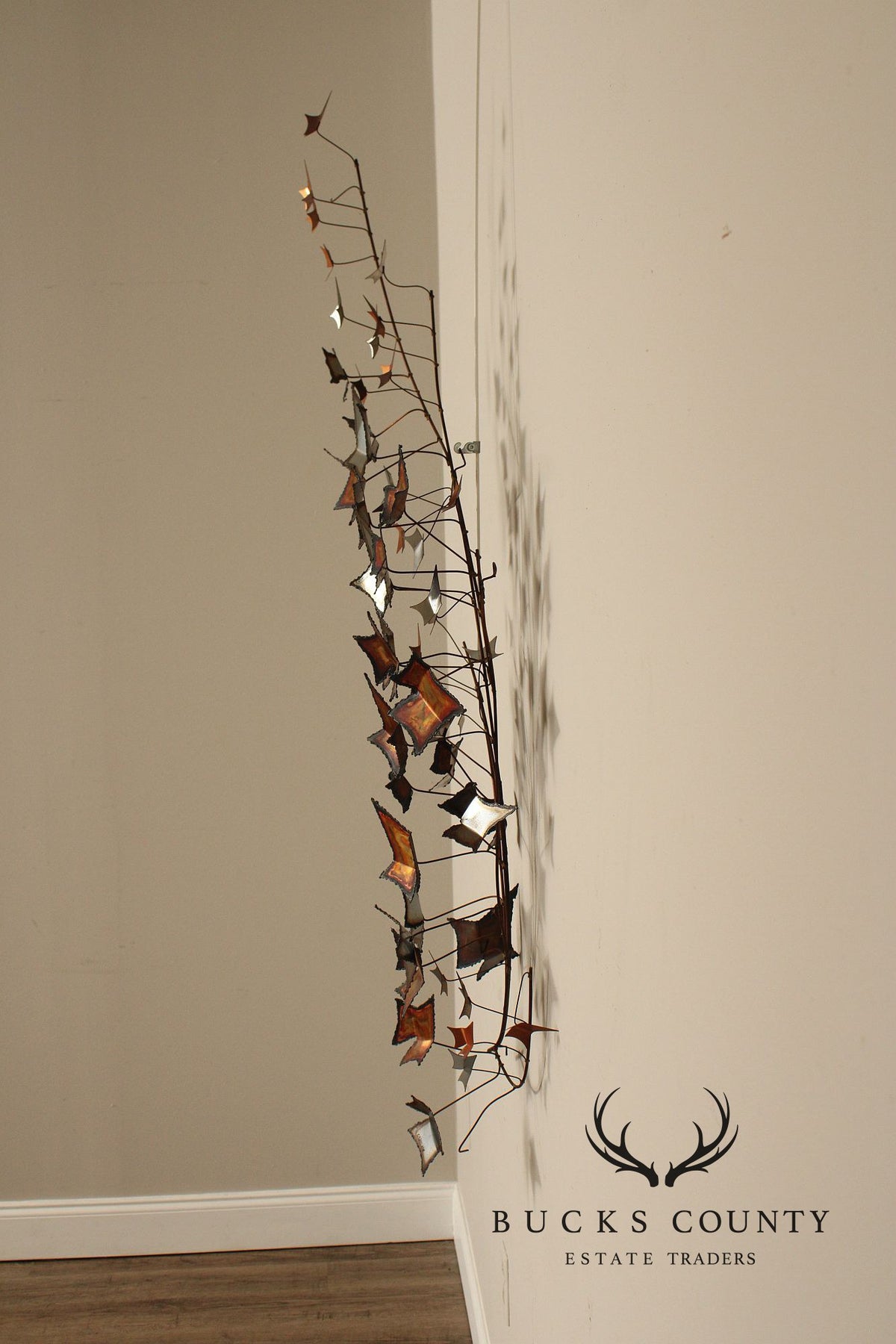 Curtis Jere Brutalist Wall Sculpture, Autumn Leaves