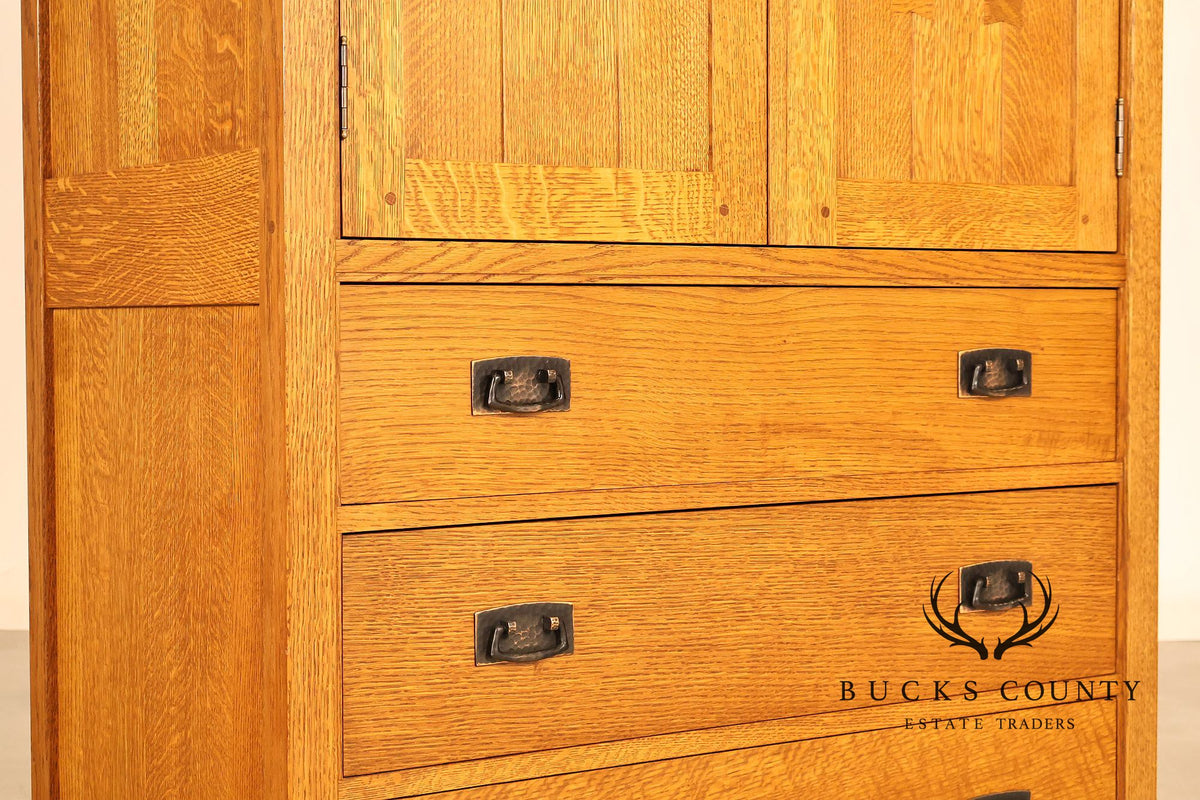 Stickley Mission Collection Oak Entertainment Armoire