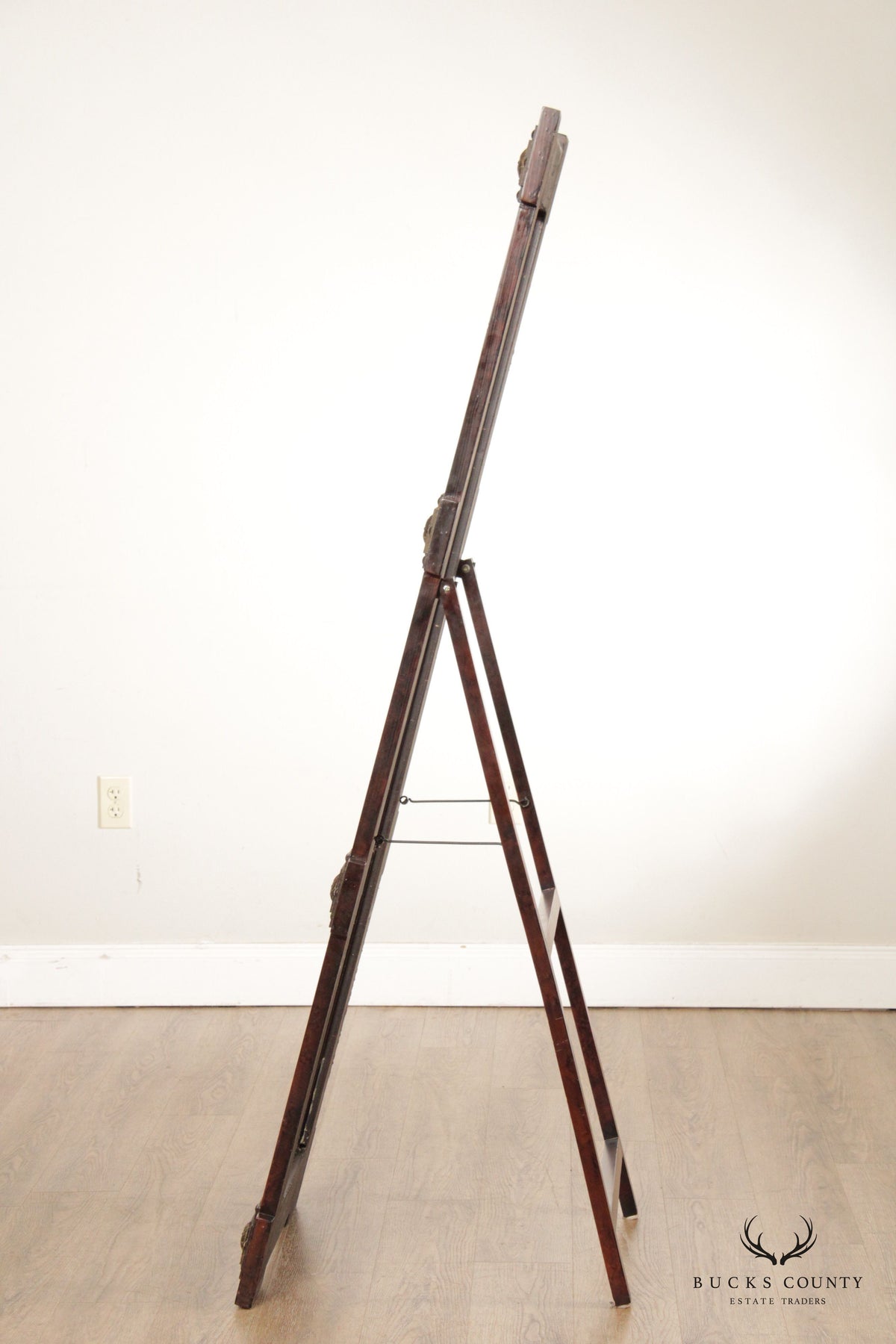 Brutalist Style Wood and Cast Iron A-Frame