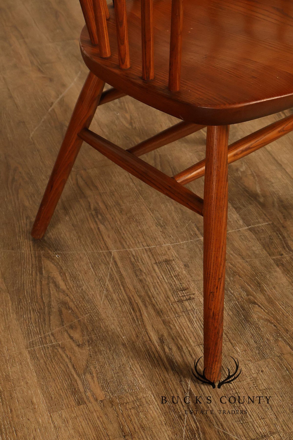 Claude Bunyard Design Set Of Four Windsor Style Oak Armchairs