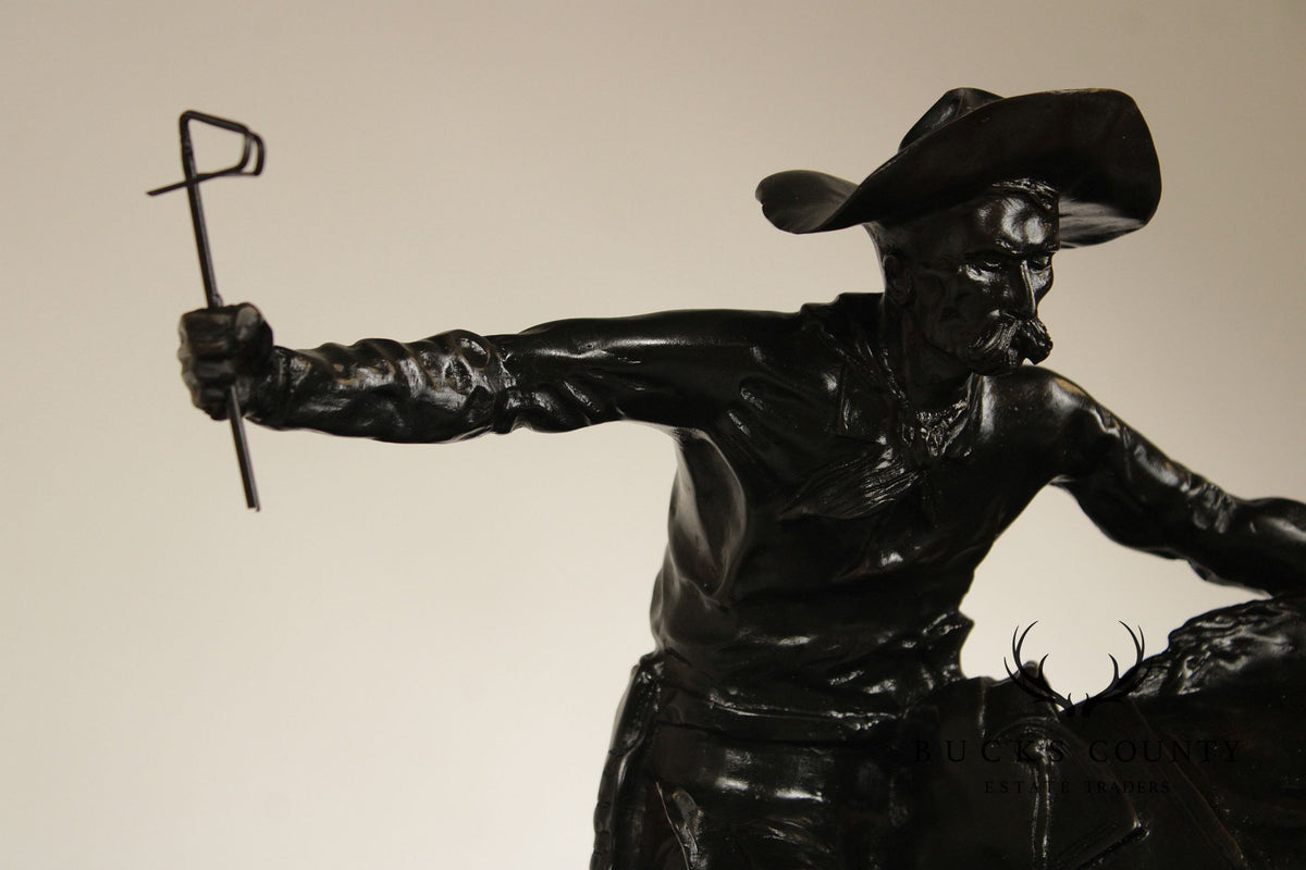 Frederic Remington Bronze Statue, 'Bronco Buster'