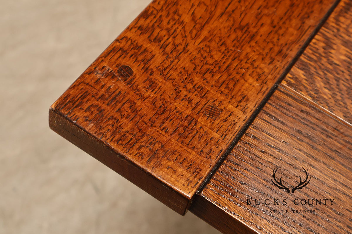 Stickley Mission Collection Oak Draw Top Extension Dining Table