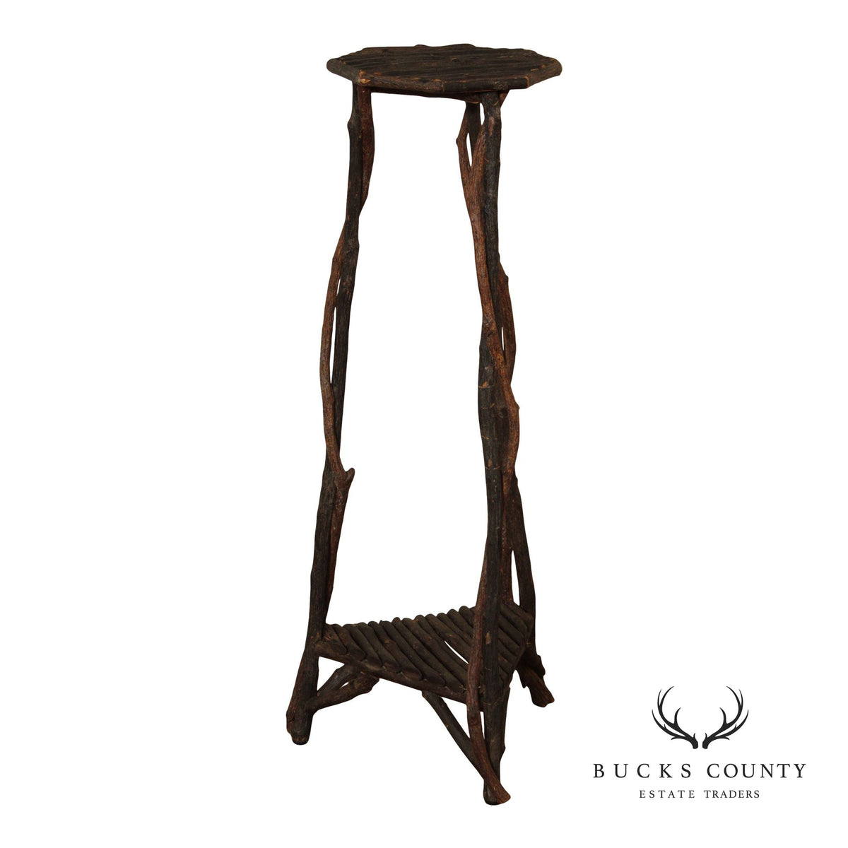 Adirondack Style Twig Plant Stand