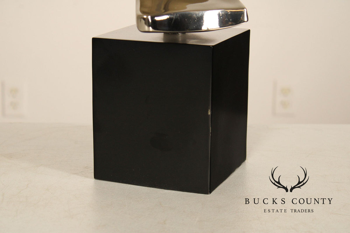 Richard Weiss & Harold Barr Modern Sculpted Chrome Table Lamp