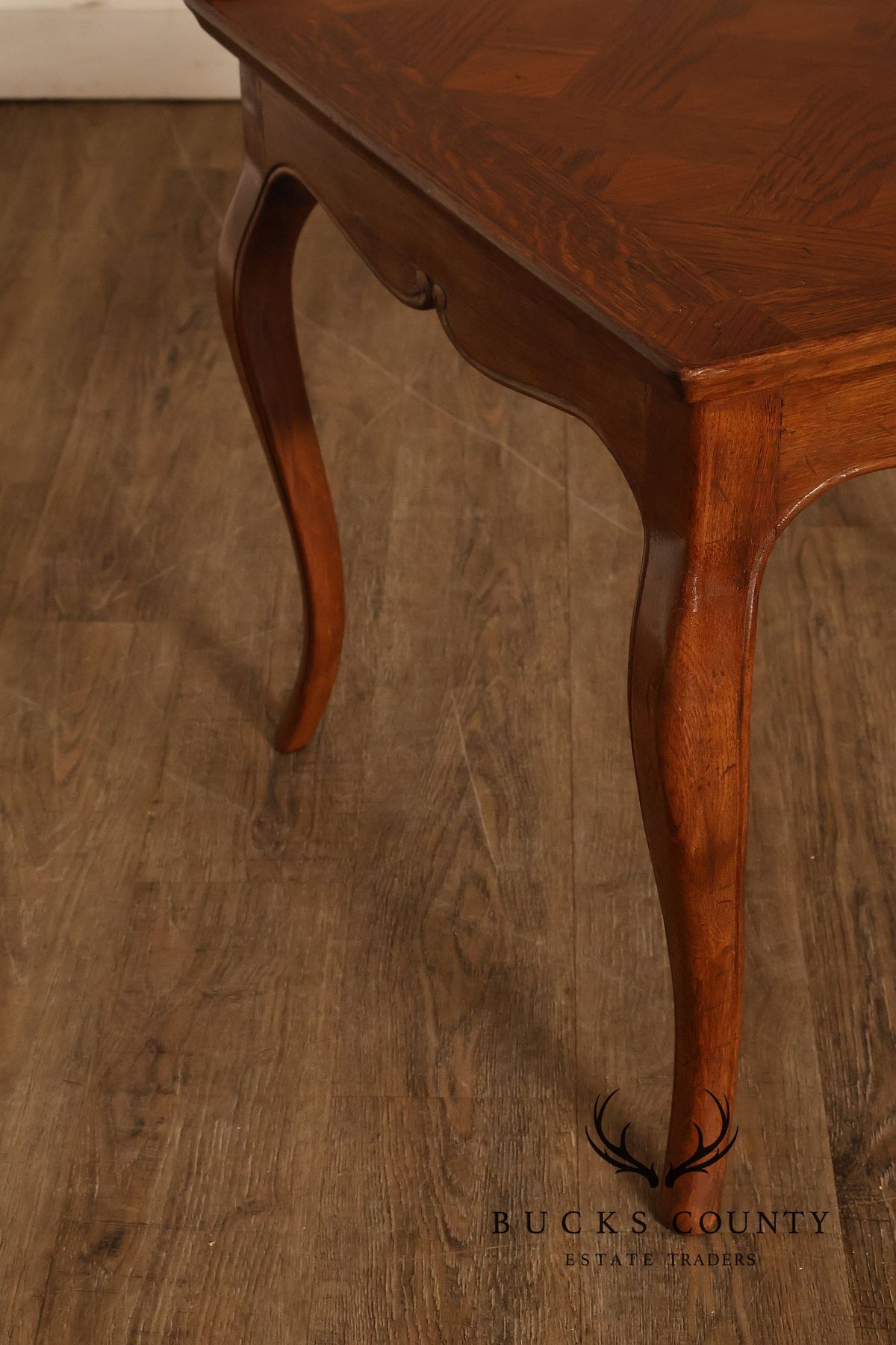 Italian Louis XV Style Oak Parquetry Side Table