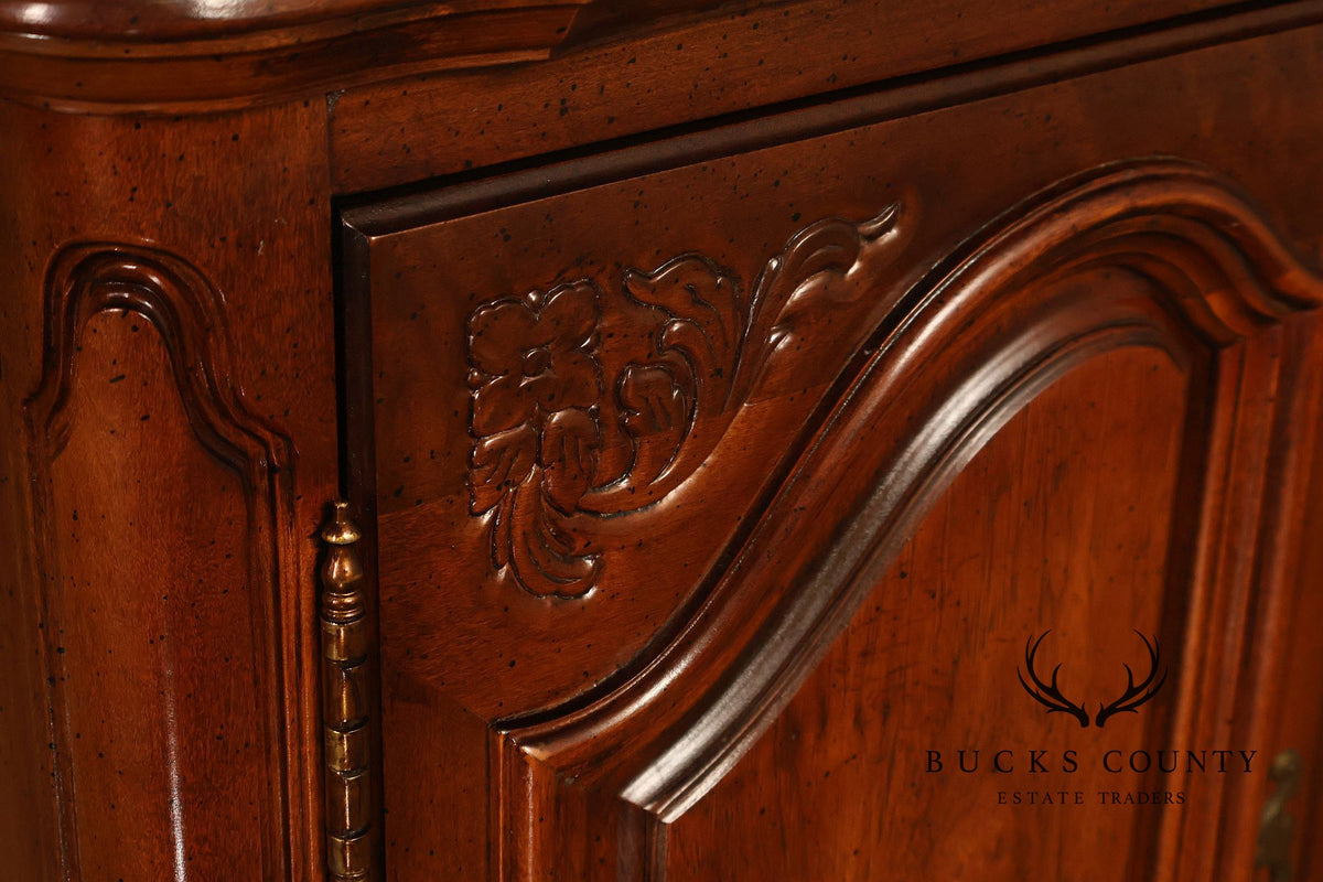 American Drew French Country Style Walnut Flip Top Server