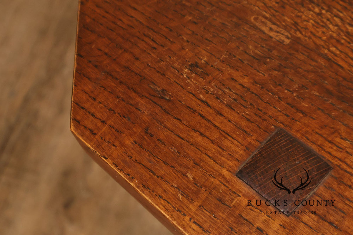 Stickley Mission Collection Oak Octagonal Tabouret Table
