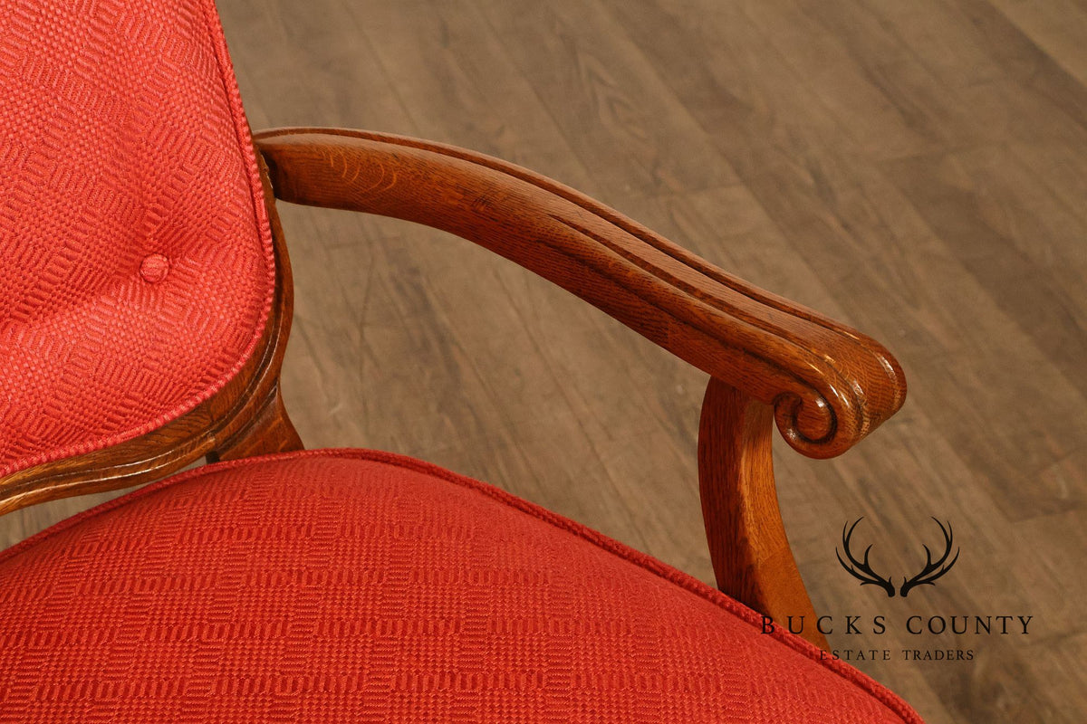 French Country Style Set Of Eight Cane Back Dining Chairs
