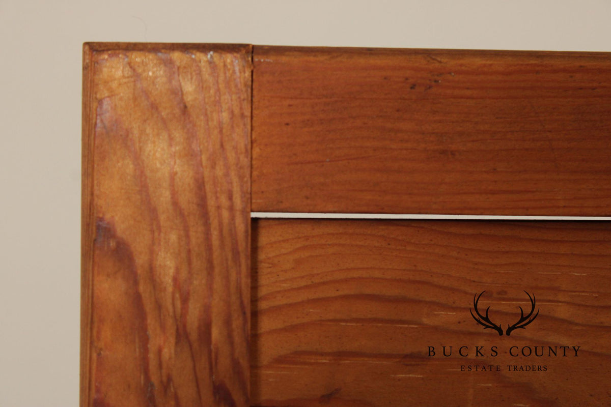 Mid Century Modern Woven Wood Four-Panel Screen