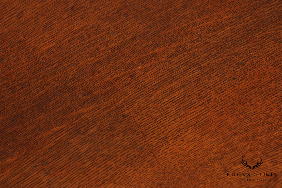 L. & J.G. Stickley Antique Round Oak Dining Table