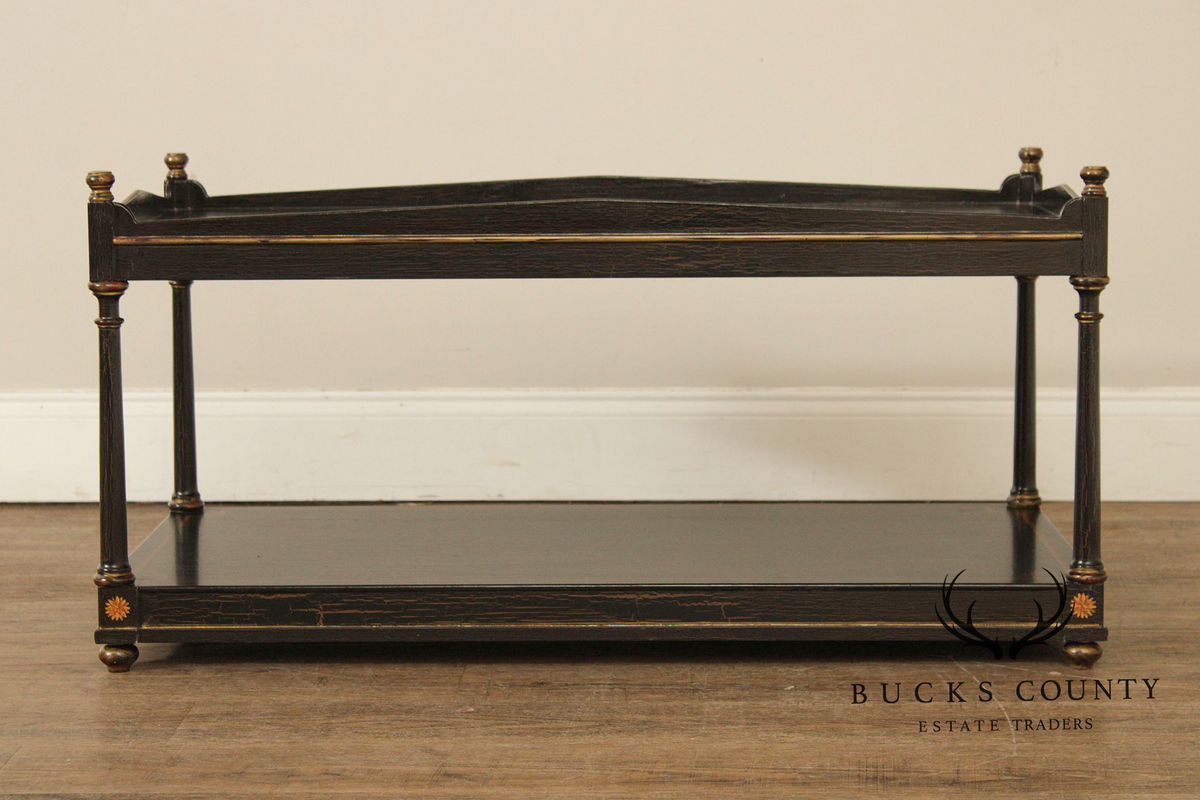 Regency Style Distressed Painted Coffee Table