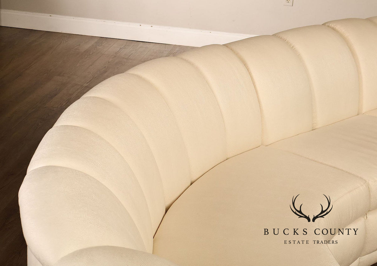 Thayer Coggin Post Modern Curved Sectional Sofa