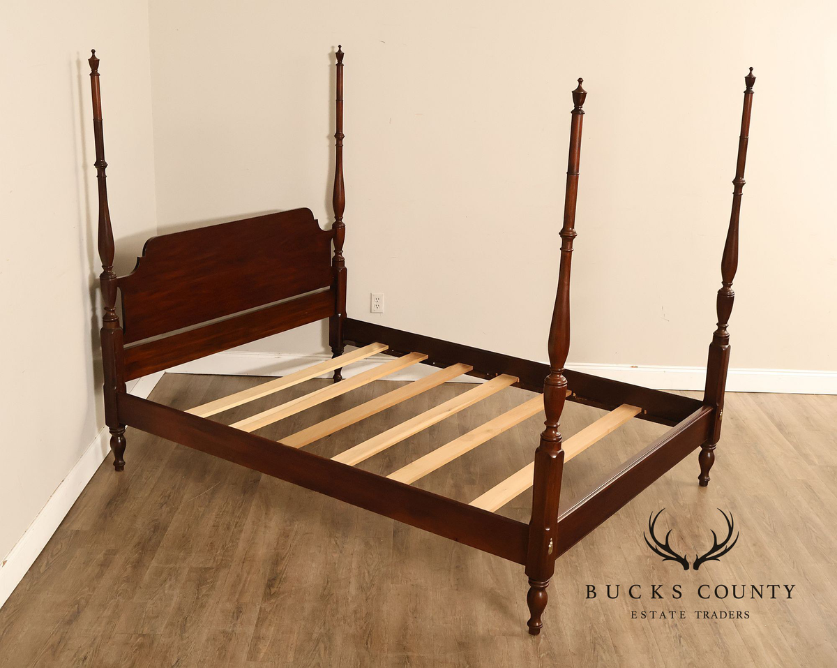 Henkel Harris Virginia Galleries Federal Style Mahogany Queen Poster Bed