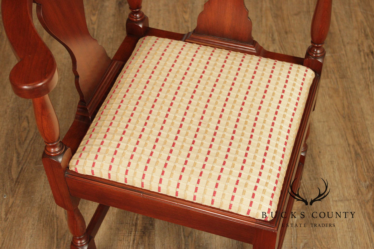 Henkel Harris English Traditional Style Cherry Corner Chair