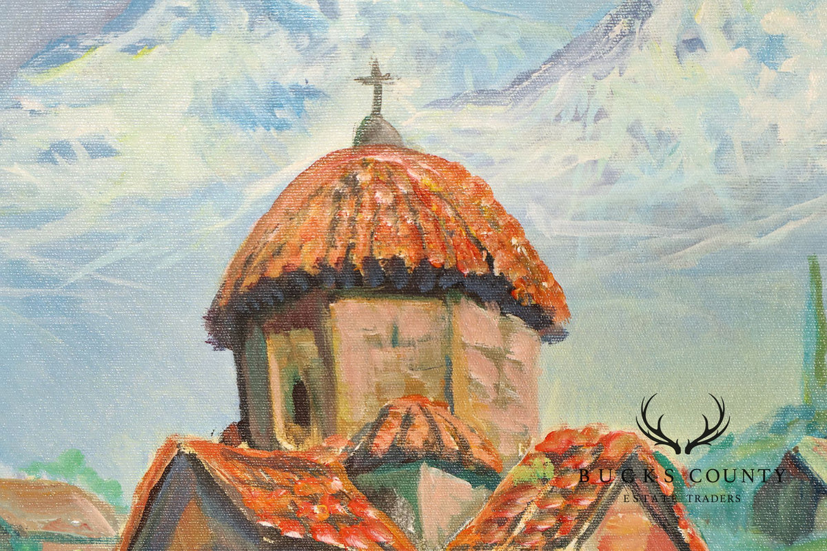 Suren Nersisyan Landscape Painting, 'Karmravor'