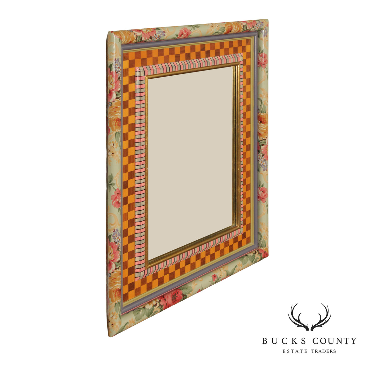 MacKenzie-Childs Whimsical Hand-Painted Wall Mirror