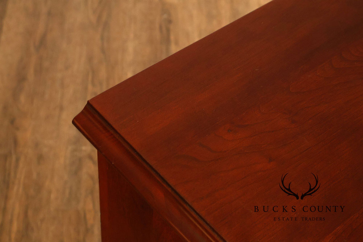 Ethan Allen Georgian Court Collection Pair Of Cherry Nightstands