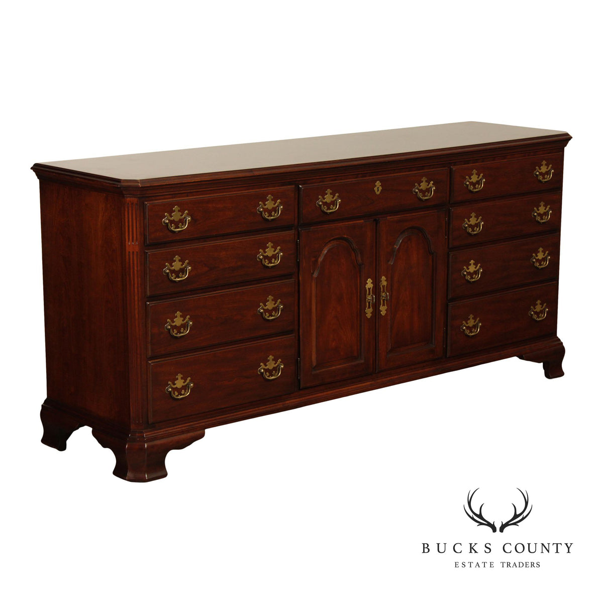 Drexel Chippendale Style Cherry Door Dresser