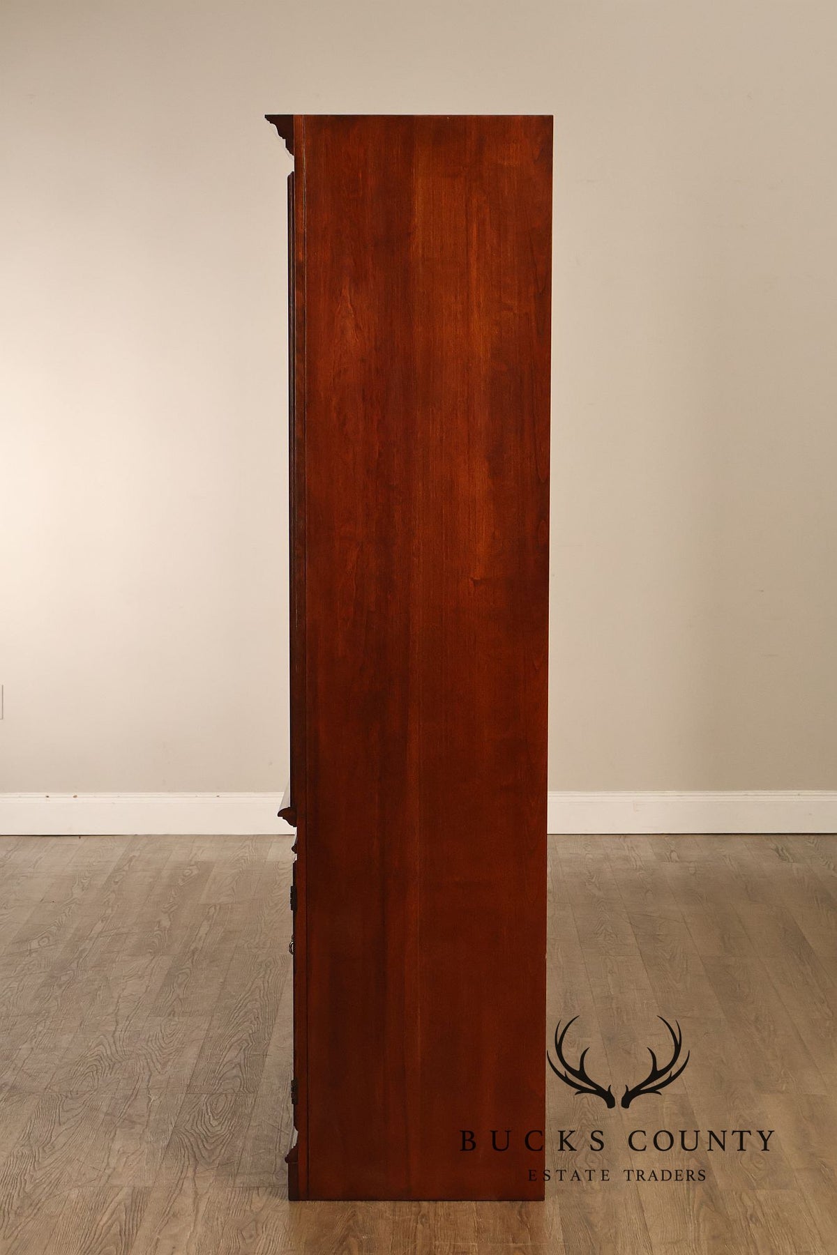 Georgian Pair Of Cherry Bookcases With Lower Cabinets