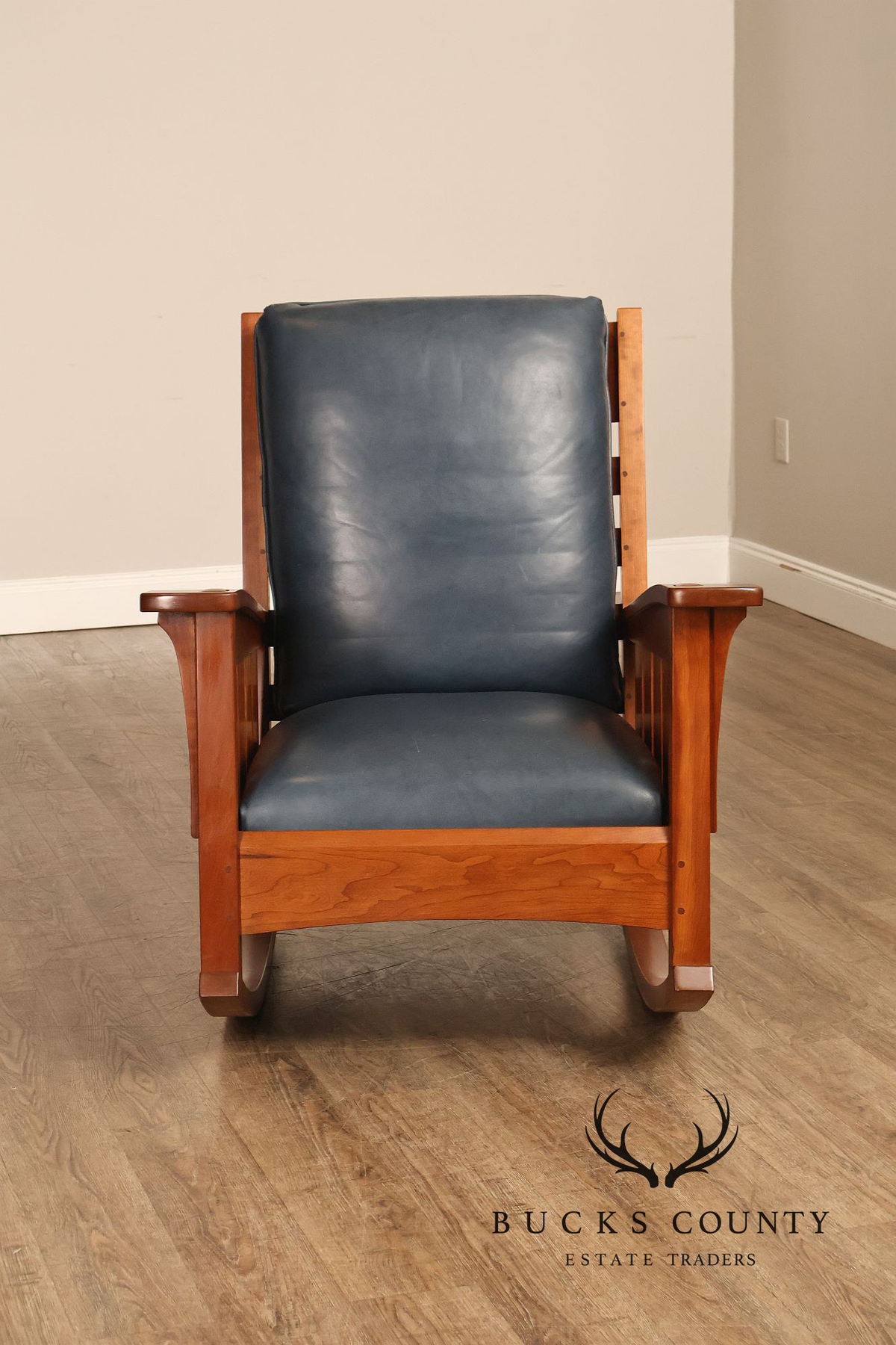 Stickley Mission Collection Cherry and Leather Rocker