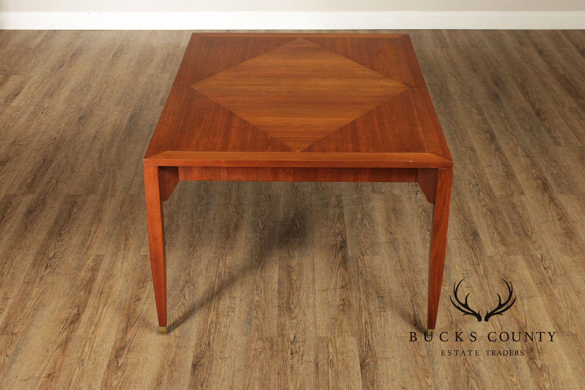 Baker Furniture Mid-Century Modern Style Walnut Extension Dining Table