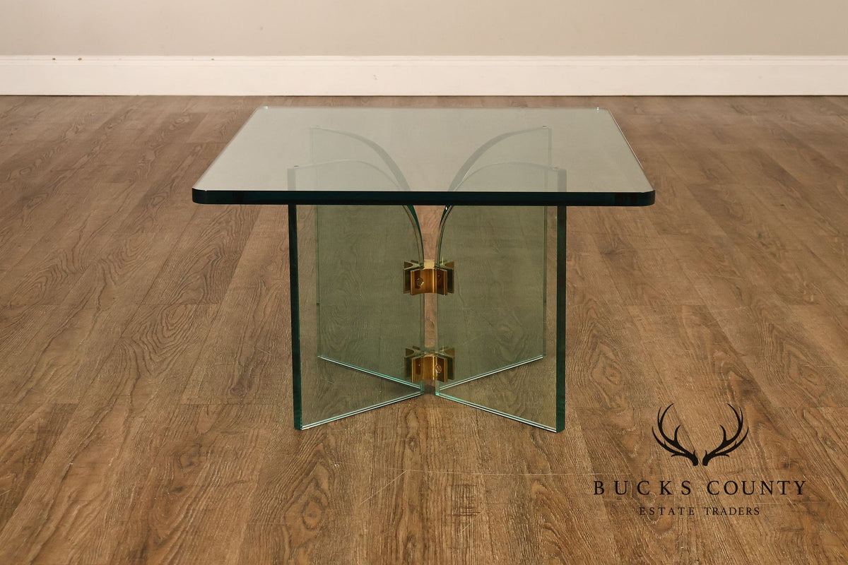 Post-Modern Glass Top Coffee Table