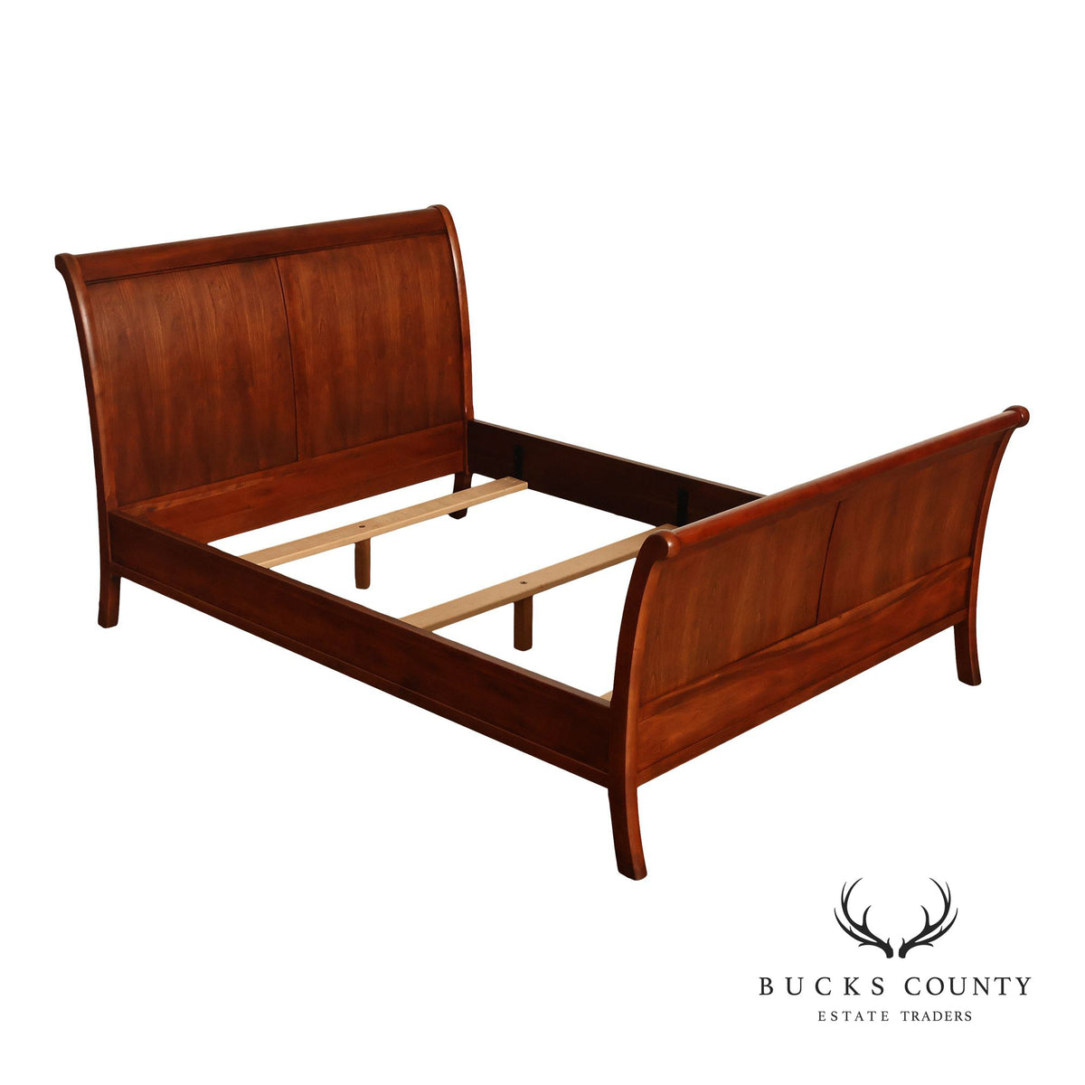 Stickley Cherry Sleigh Queen Bed