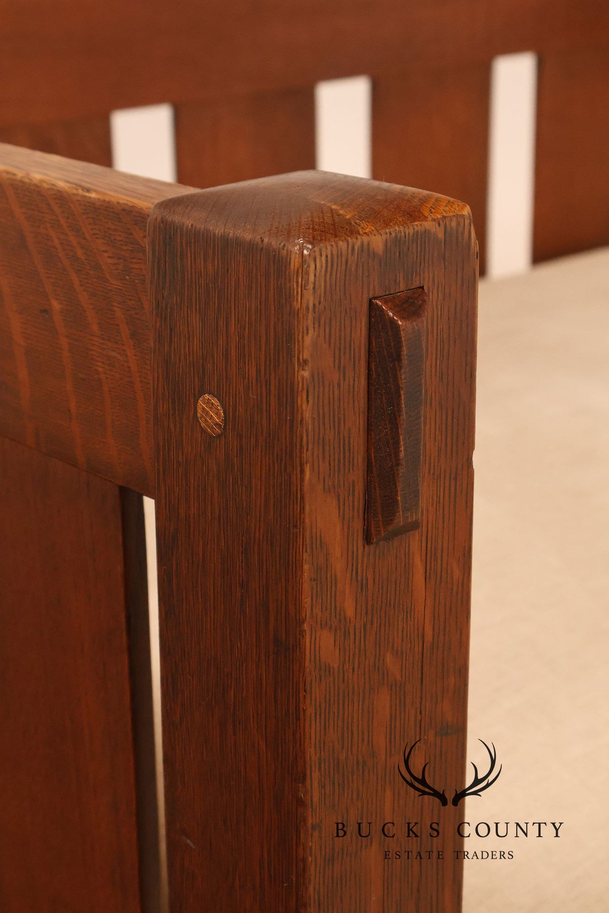 Antique Gustav Stickley No. 208 Arts And Crafts Mission Oak Settle