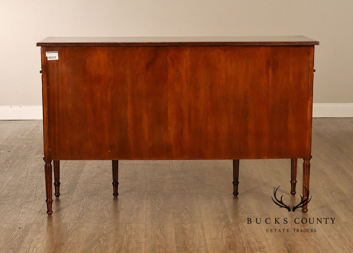 Jonathan Charles Mahogany Federal Style Credenza Sideboard With Brass Hardware