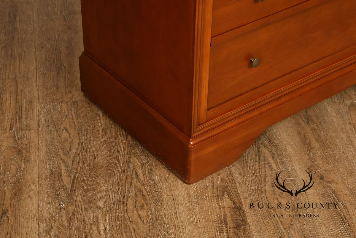 Louis Philippe Style Cherry Seven Drawer Tall Chest Of Drawers