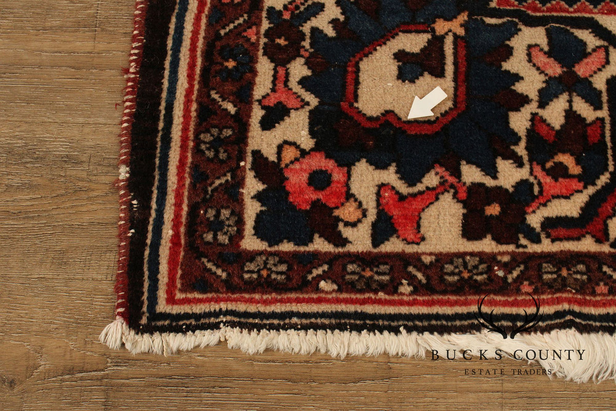 Vintage Persian Hand Knotted Heriz Area Rug 8' 9" x 11' 11"