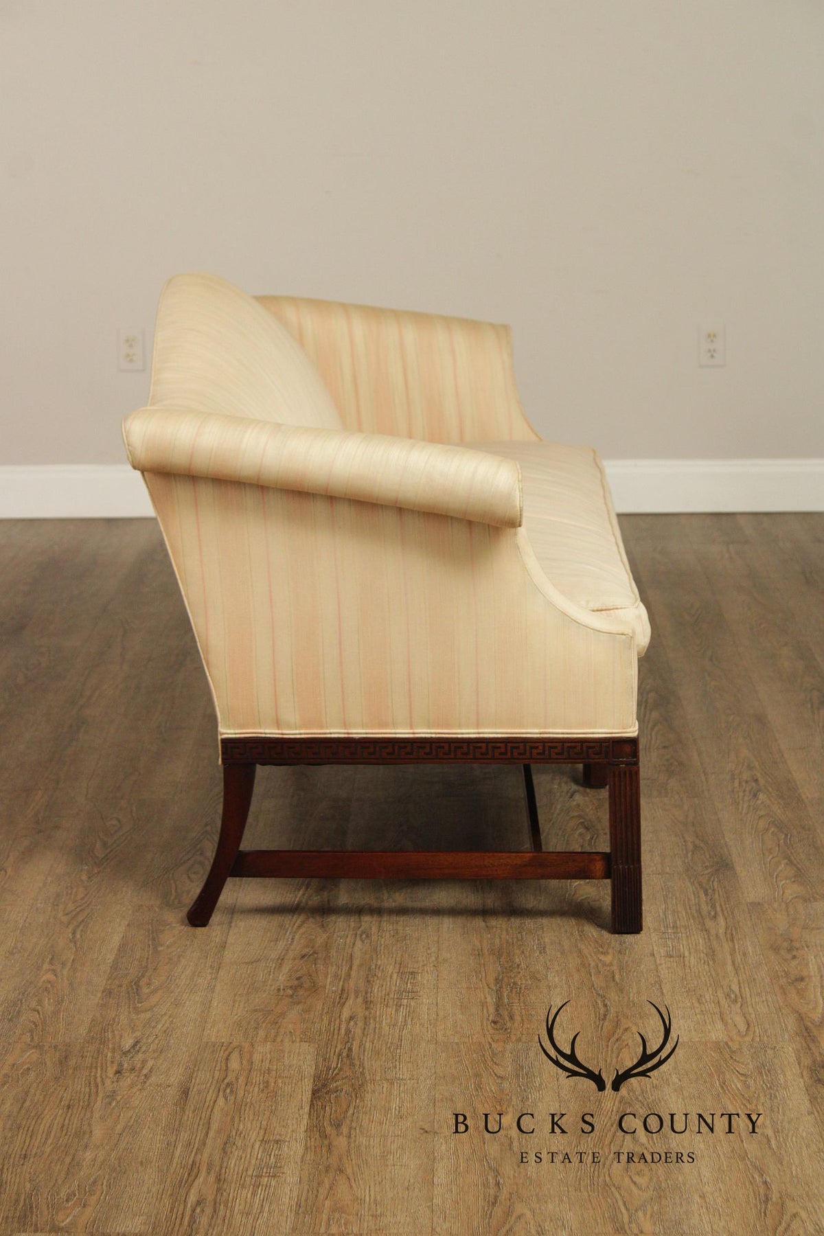 Hickory Chair Chippendale Style Mahogany Camelback Sofa
