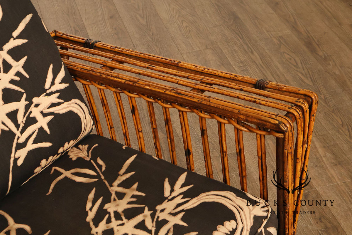 Antique Split Reed Rattan Sofa